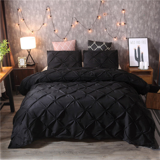 Plain Solid Color Quilt Cover Bedding 3d Foreign Trade Four-piece Suit