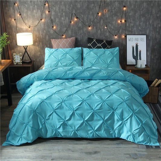 Plain Solid Color Quilt Cover Bedding 3d Foreign Trade Four-piece Suit