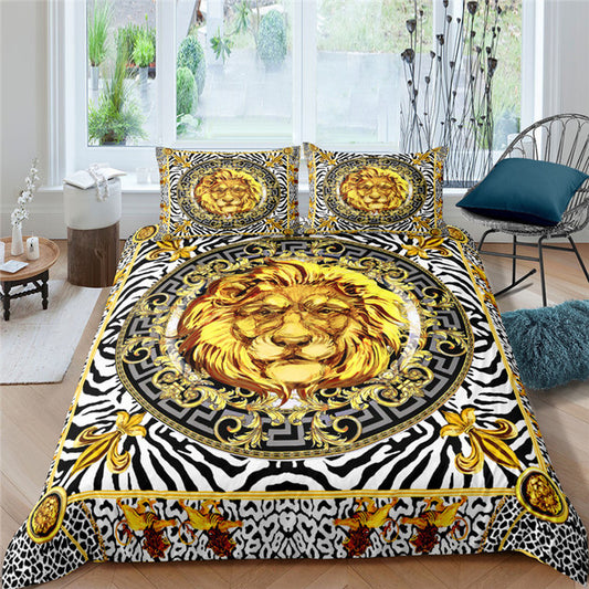 European-Style Printed Quilt Ver Luxury Bedding Set Comfort