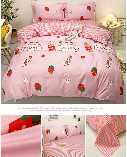 Cotton Sweet Twill Sheet Quilt Cover Bedding Set